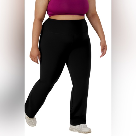 HALARA High Waisted Back Pocket Plain Plus Size Slight Flare Leggings SIZE 3X - Picture 3 of 16